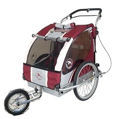 BLUE BIRD 2-in-1 Kinderanh�nger + Jogger kurze Gabel 2 Kinder Standard-Kupplung ALU-Wanne