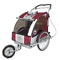 BLUE BIRD 2-in-1 Kinderanh�nger + Jogger kurze Gabel 2 Kinder Standard-Kupplung ALU-Wanne