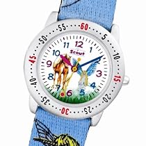 Montre Scout - 280378017 - Enfant Cheval et fée - Quartz Analogique - Bracelet Tissu Bleu