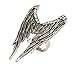 Outstanding Vintage Gothic Style Adjustable Metal Finger Ring In Bronze Color And Angel Bird Wings Shaped Design Encrusted With Rhinestones Crystals Gemstones By VAGA®