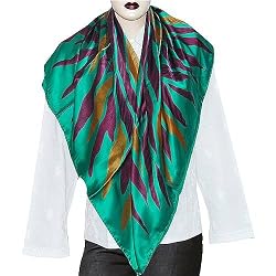 Square Silk Scarves Handpainted for Women 44 x 44 inches (sqsrf109)