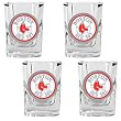 Boston Red Sox 4pc Square Shot Glass Set MLB Baseball
