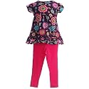 TG Fashion Toddler Girls Purple Shirt Outfit Floral Set Girl 2T-4T