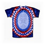 Tie Dye Mania " Red, White and Blue" New Glory Oval Tie-Dye Short Sleeve T