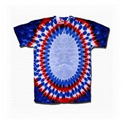 Tie Dye Mania " Red, White and Blue" New Glory Oval Tie-Dye Short Sleeve T