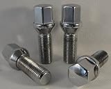 14mm Chrome Conical Lug Bolts 33mm Shank 20/Lugs 17mm Head Fitment for Volvo Vehicles