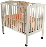 Dream On Me 3 in 1 Portable Folding Stationary Side Crib, White