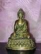 5" Lord Buddha Earth Touching Mudra Brass Buddha Statue