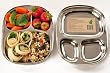 ECO Lunchboxes Stainless Steel 3-Section Food Tray 9 x 7 BPA-Free
