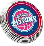 On The Edge Marketing OTE-259027 Detroit Pistons-Blue Neon Clock