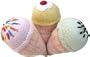 Yellow Label Kids Ice Cream Knitted Baby Rattles (Set of 3)