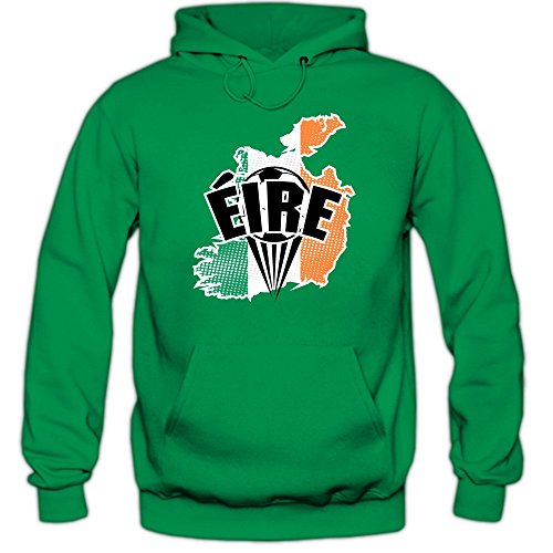 Irland EM 2016 #1 Hoody | Fußball | Herren | Éire | Trikot | Nationalmannschaft, Farbe:Hellgrün (Kellygreen F421);Größe:S