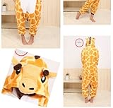 Janecrafts New Kigurumi Pajamas Anime Cosplay Costume Unisex Adult Onesie Dress (M, Giraffe)