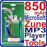 HQRP 850mah Li-Polymer Replacement Battery for Microsoft Zune MP3 Player + Tool & Installation Manual