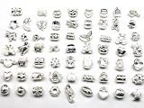 Nambeads � 10 x Mixed Shiny Silver plated Charms to fit Pandora style charm bracelets. Check out our affordable bulk packs of glass beads,charms,clip stops,rhinestones,enamels etc. Great mix!