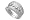 14K White Gold Hand-Crafted Matte-Finish Ring, Etched and Enhanced with Clustered Bezel Set Diamonds., 5
