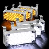 132 LED Emergency Warning Flashing Strobe Lights with 3 Mode Controller - White &... by HK5