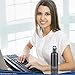 Futurepace Tech Best Stainless Steel Double Walled Vacuum Insulated Water Bottle - Charcoal - 20oz / 600ml - Perfect for Hiking, Camping, Beach, Yoga, Travel