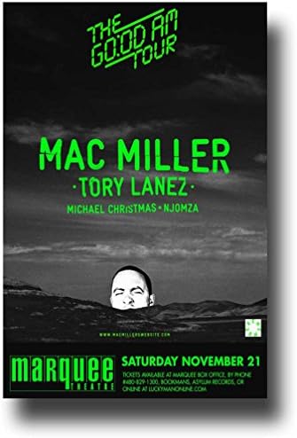 Mac Miller Poster - Concert Promo Flyer GO:OD AM Tour w/ Torey Lanez