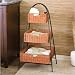 3-Tier Rattan Basket Storage Shelf