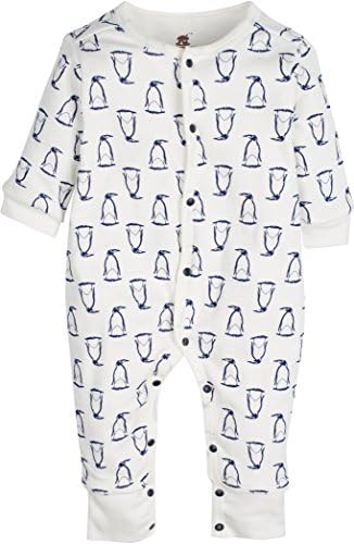 Winter California 100% Cotton 2-Layer Cool Weather Baby Pajamas Sleeper (12-18 months, Penquins)