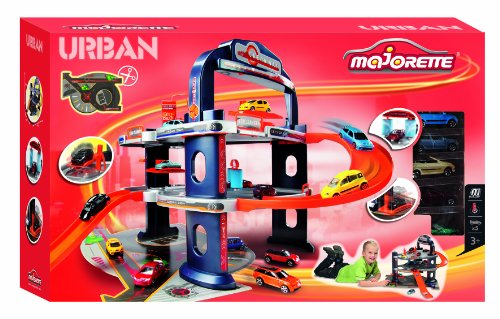 Imagen 2 de Majorette 212056010  - Garaje de tres pisos con ascensor, túnel de lavado y 5 coches (62 x 45 x 59 cm)