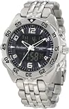 Armitron Men's 20/4814BKSV Analog-Digital Black Dial Silver-Tone Bracelet Watch