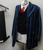 Gianni Vironni Mens 3 Piece Zoot Vest Dress Suit Blue 38-50