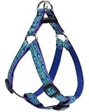 LupinePet 3/4-Inch Wide Rain Song Step-In Harness for Small Dogs, 15 to 21-Inch