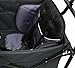 Go-Go Babyz Universal Wagon Seat, Removable Cushioned Seat with 5 Point Safety Harness for Folding Wagons, Black/Grey