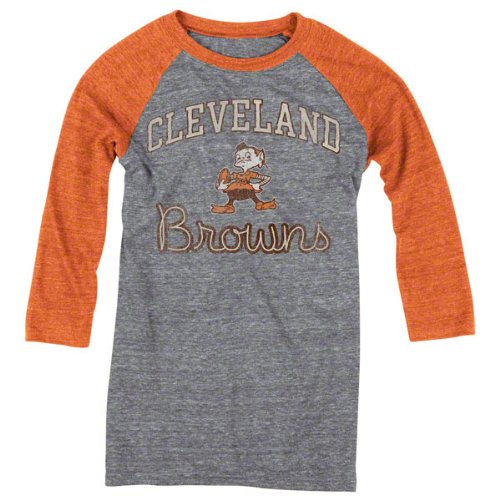 Cleveland Browns Women's Take Back Tri-Blend 3/4 Sleeve Raglan T-Shirt