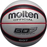 ＜バスケットボール＞molten(モルテン) 合皮 GO7 シルバー×ブラック×レッド 7号 BGO7SKRの画像