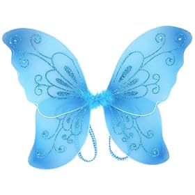  Sparkling Fairy Costume Wings Select Color: blue