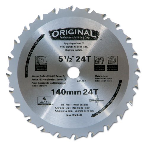 Tools: Original 00022 5 1/2 Inch 24 Tooth ATB General Purpose Saw Blade with 1/2 Inch Arbor