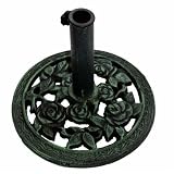 9kg Rose Design Verdi Cast Iron Parasol Base in Green