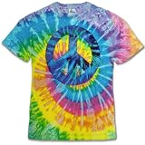 Premium Hand Made Tie Dye T-Shirts - Peace Sign Tie Dye #17
