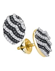 0.45CTW BLACK DIAMOND MICRO-PAVE EARRING