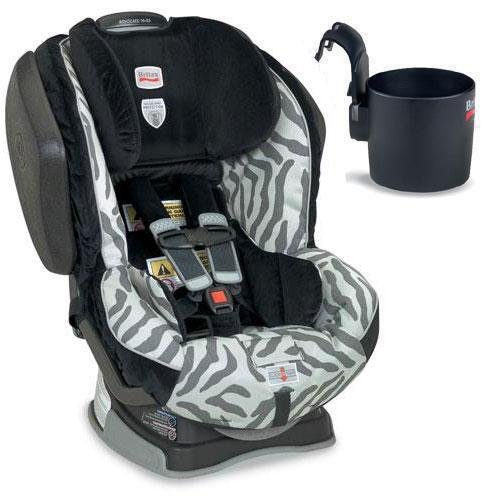 Britax E9LG83P Advocate 70-G3 Convertible Car Seat w Cup Holder - Zebra