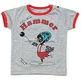 Mademoiselle papillon バードちゃん ハンマー投げ キッズ 半袖Tシャツ 【ミスティグレー:130】