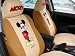 mickey mouse universal car seat cover - 10pcs full set... *beige* - FREE gift of Non-slip Dash Grip Pad mat