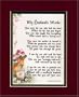 A Gift For A Mother-in-law. Touching 8x10 Poem, Double-matted in Burgundy/Dark Green And Enhanced With Watercolor Graphics. A Gift For A Mother-in-law.