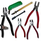 Great 7 pcs Glass Tool Kit: 4 Various Pliers plus 3 Glass Cutters for Glass & Stained Glass Art