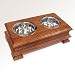 Cherry Pet Feeder Crafted from Solid Cherry Wood - Elevated Dog Dish Stand Holder For Small Dogs - Top Rated - Best Quality Available - Best Pet Bowl Stand For Dog Food or Cat Food!