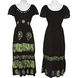 CUTE OPTIONS Short Sleeve Batik Print Dress [2018]