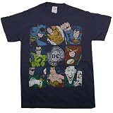 DC ORIGINALS BOXED PRIMARY CHARACTERS Licensed Navy Blue Fine Soft Woven Cotton Tee