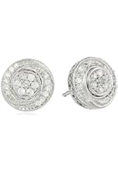 Sterling Silver Diamond (1/2cttw) Stud Earrings