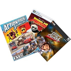 Cartoon Movie PC Games Set (Space Chimps, Kung Fu Panda, The Incredibles, Cars and Ratatouille)