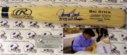 Johnny Bench Autographed/Hand Signed Baseball Bat