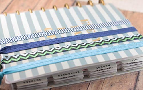Blue Chevron Bookmark or Planner Band Fits Any Book or Planner Measuring 9.5" Tall, Planner Accessories