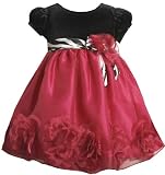 Bonnie Jean Toddler Girls Stretch Velvet Bodice To Organza Skirt